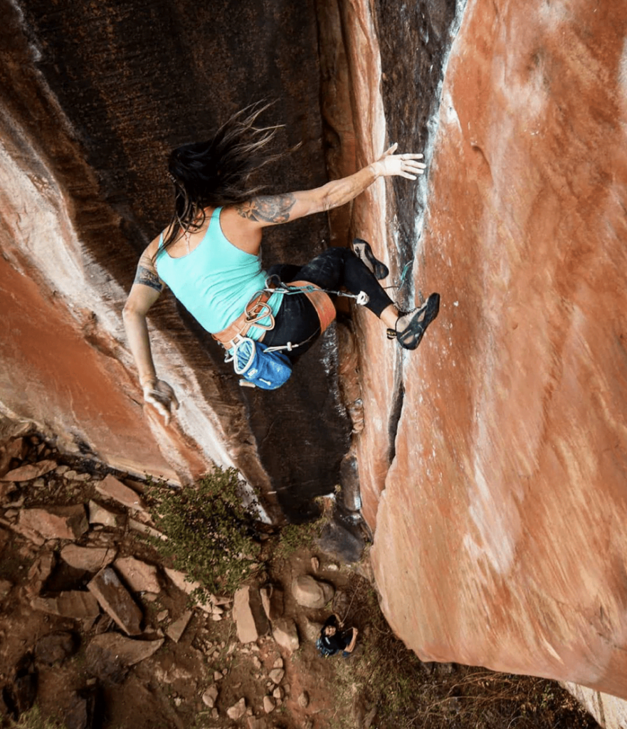 16 Things Climbers Can Do At Home When You'd (Obviously) Rather Be Rock Climbing 24 things climbers can do at home | woman taking a fall while lead climbing